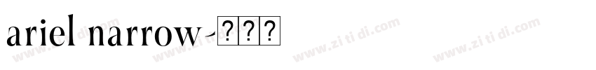 ariel narrow字体转换
